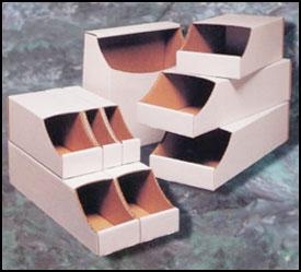 Cardboard Bin Boxes / Stackable Corrugated Bins (888)PACKNET